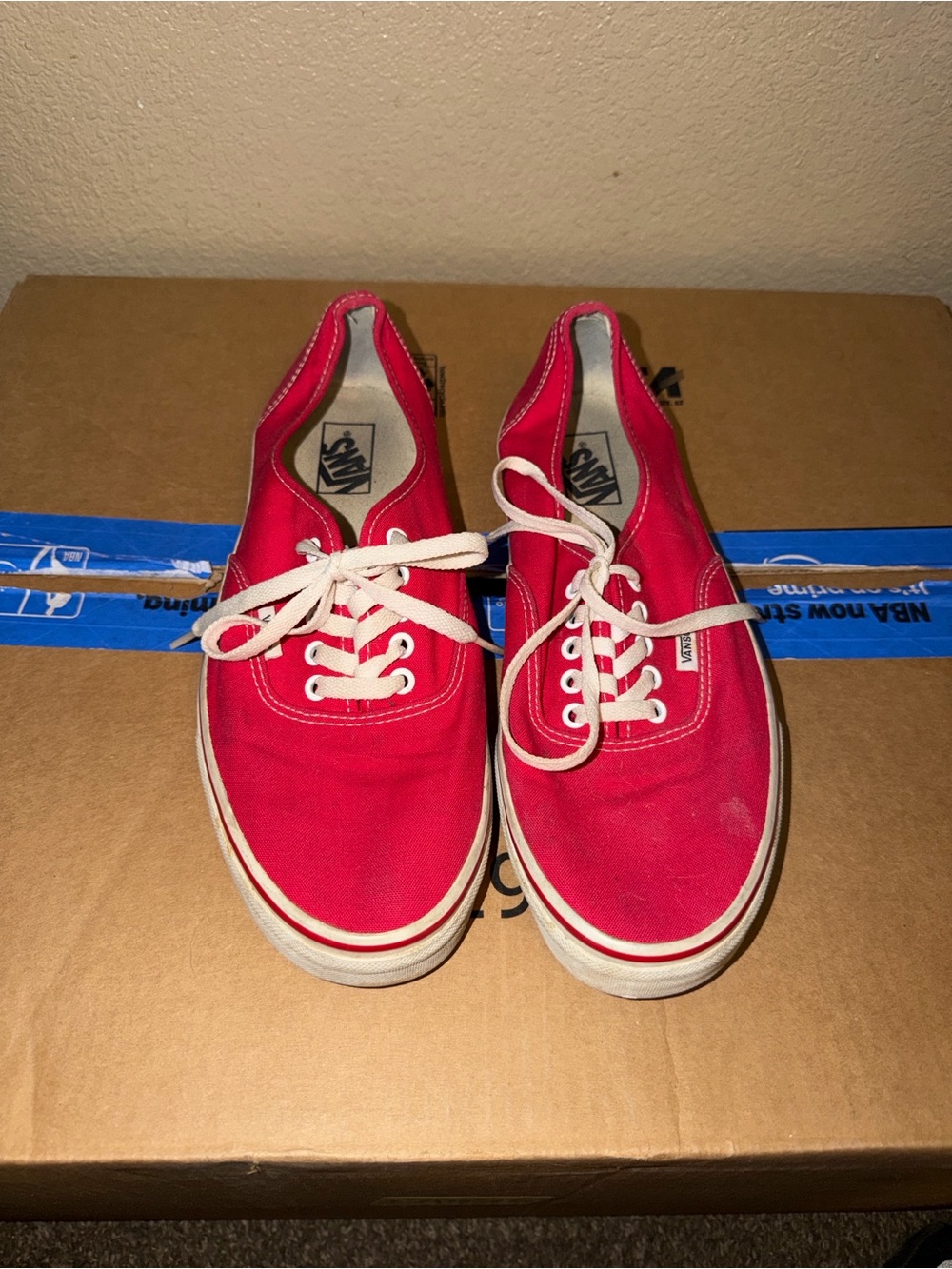Vans Red Low-Top Canvas Shoe - Size 11.5